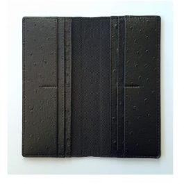 Portofel AFRICA , Piele de Strut, Negru
