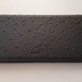 Portofel AFRICA , Piele de Strut, Negru