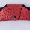 Set accesorii, piele de strut, rosie